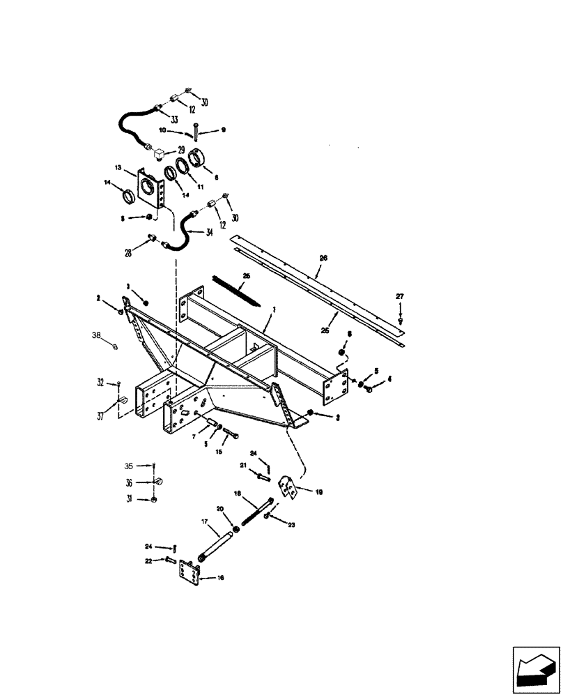 Схема запчастей Case IH 2577 - (44.153.02) - AXLE, STEERING SUPPORT - POWER GUIDE AXLE (44) - WHEELS