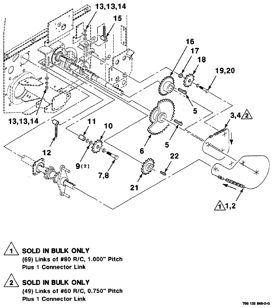 Схема запчастей Case IH RS561 - (02-038) - ROLLER DRIVE ASSEMBLY (LOWER) S.N. CFH0156400 AND LATER Driveline