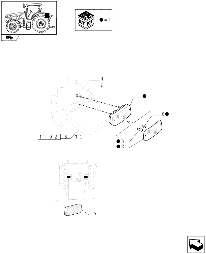 Схема запчастей Case IH PUMA 140 - (1.75.6/04) - EUROPE VERSION WITH FULL COVER FENDERS - REAR COMBINATION LAMPS (VAR.336007) (06) - ELECTRICAL SYSTEMS