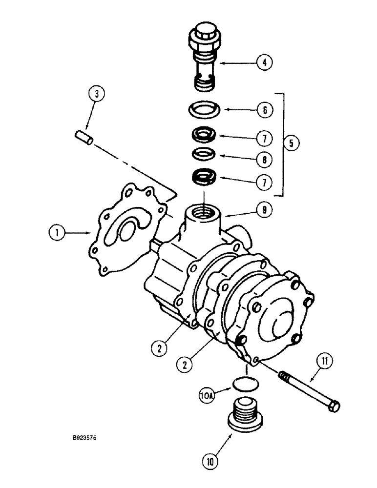 Схема запчастей Case IH 1666 - (6-24) - HYDROSTATIC PUMP, CHARGE PUMP, CORN AND GRAIN COMBINE (03) - POWER TRAIN