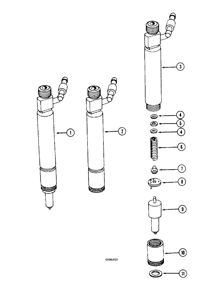 Схема запчастей Case IH 1660 - (3-06) - INJECTION NOZZLE, DT466B ENGINE (02) - FUEL SYSTEM