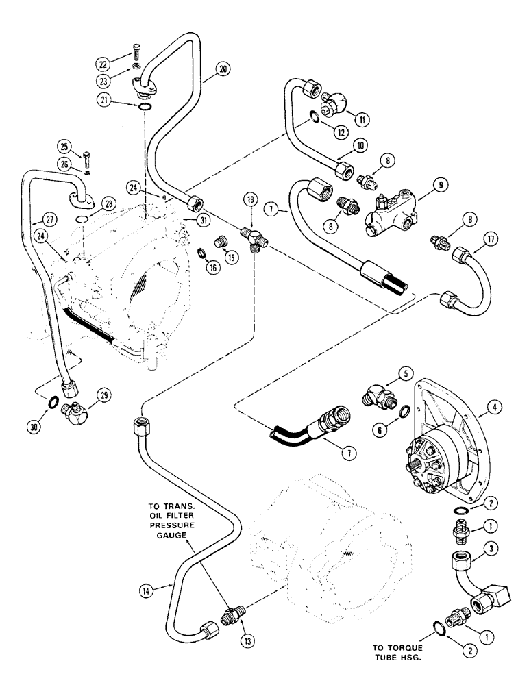 Схема запчастей Case IH 1570 - (202) - LEFT HAND VARIABLE REMOTE HYDRAULIC CIRCUITRY (08) - HYDRAULICS