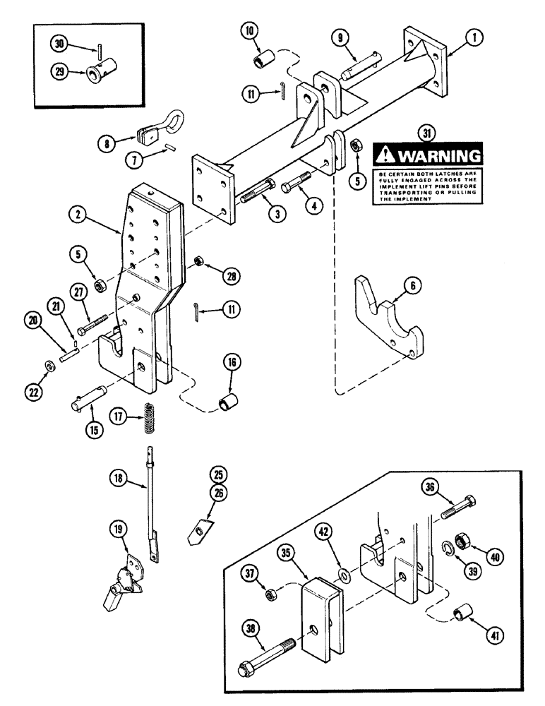 Схема запчастей Case IH 1896 - (9-336) - QUICK HITCH COUPLER, CATEGORY II AND III, WITH OFFSET FRAME (09) - CHASSIS/ATTACHMENTS