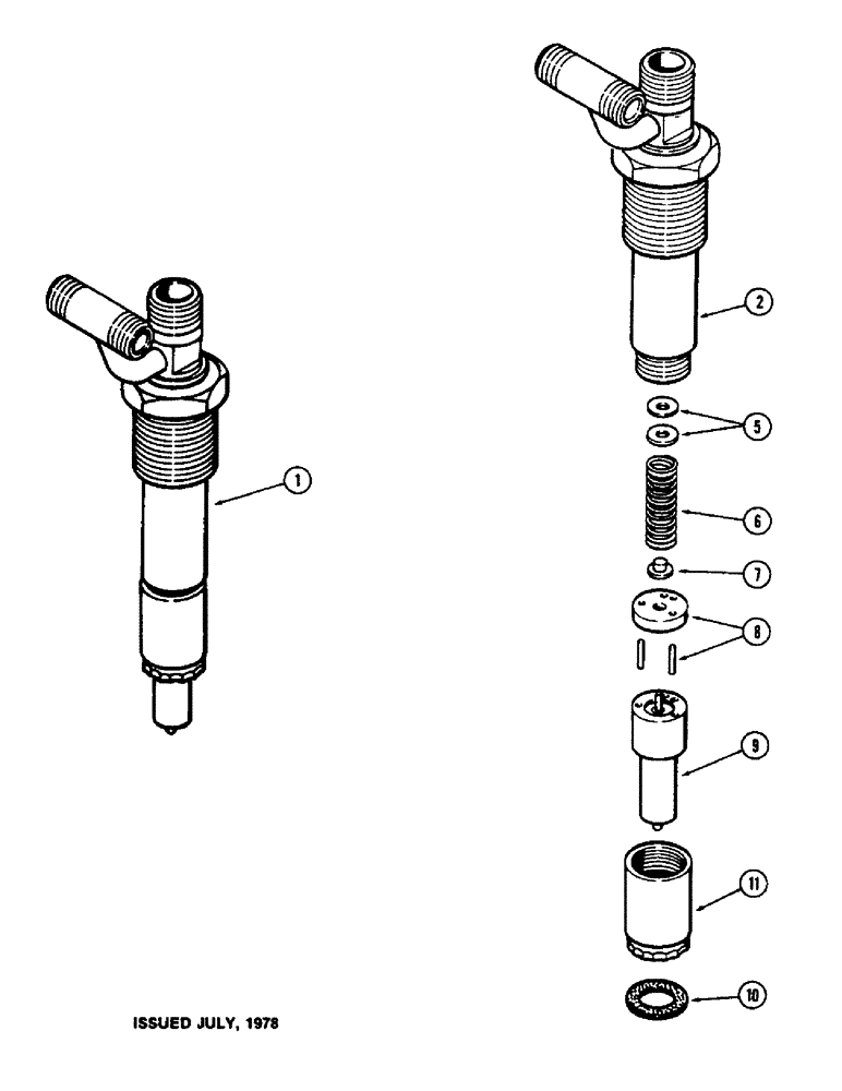 Схема запчастей Case IH 1570 - (046) - FUEL INJECTOR (03) - FUEL SYSTEM