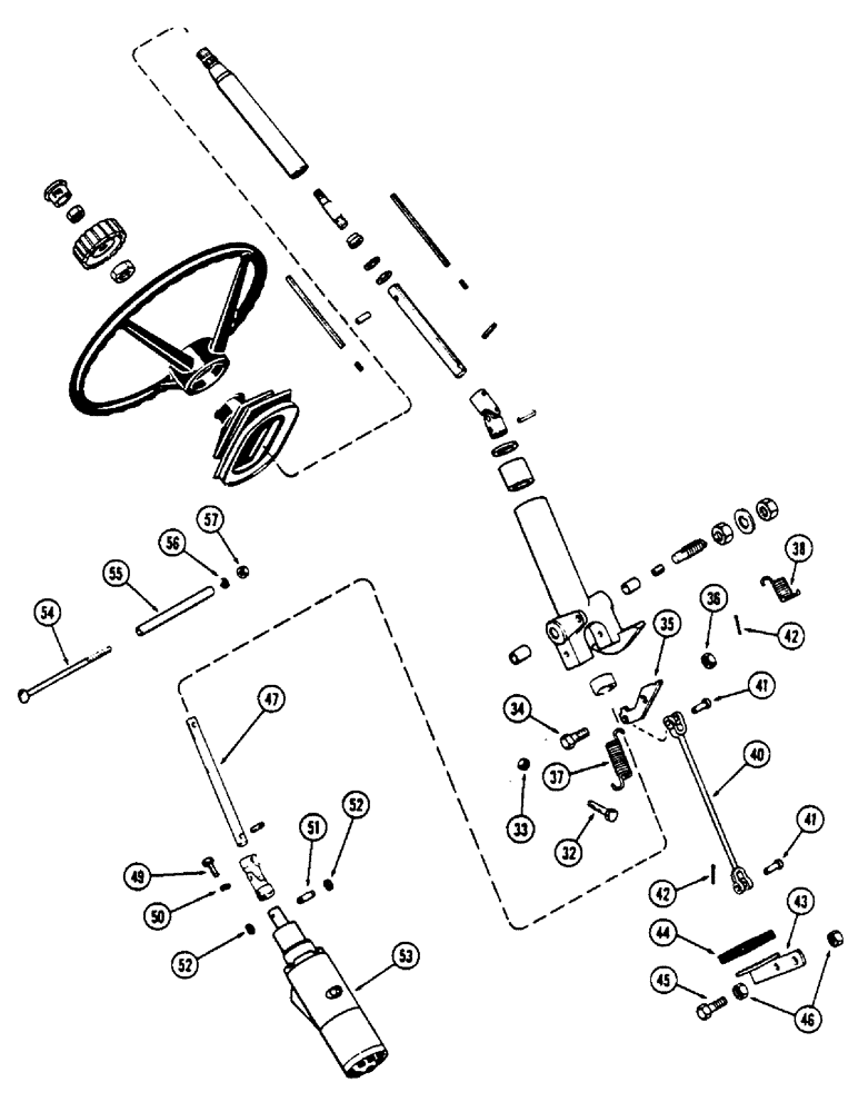 Схема запчастей Case IH 2670 - (136) - ADJUSTABLE STEERING COLUMN (CONT) (05) - STEERING