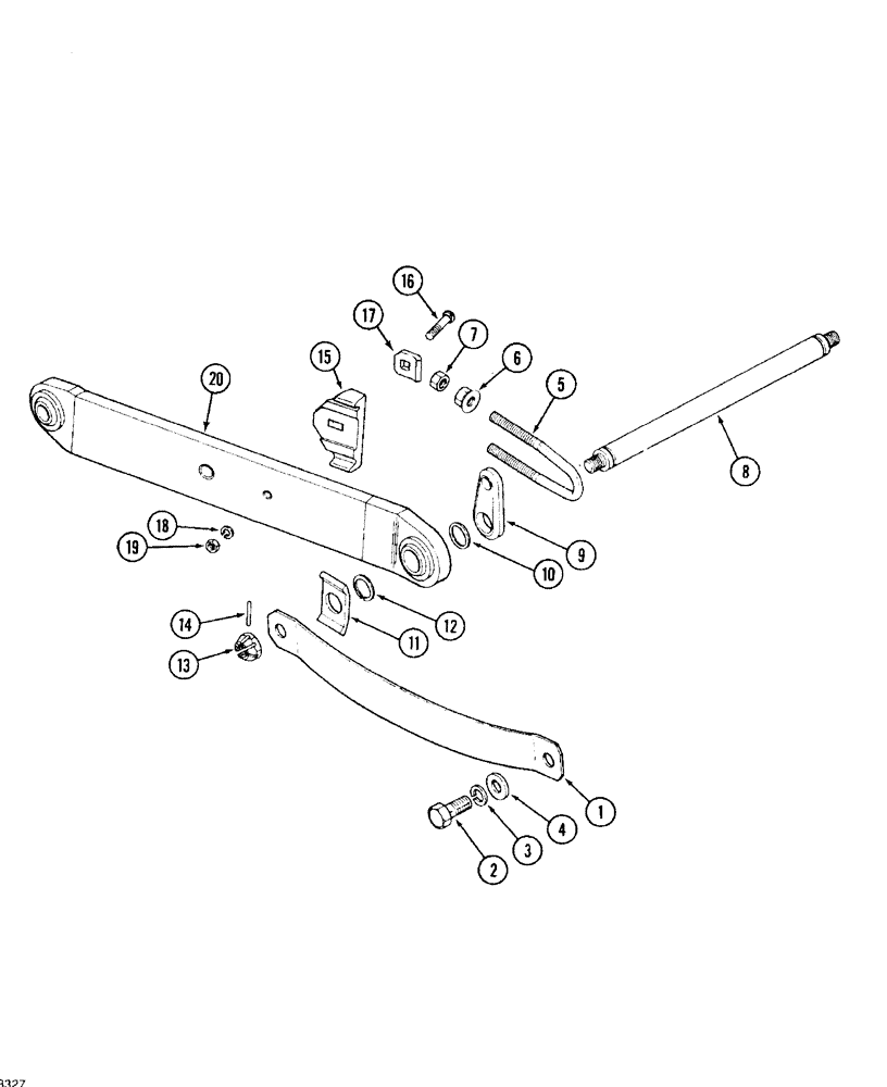 Схема запчастей Case IH 1896 - (9-002) - HITCH SPRINGS, LINKS AND SHAFT, STANDARD LINKS (09) - CHASSIS/ATTACHMENTS