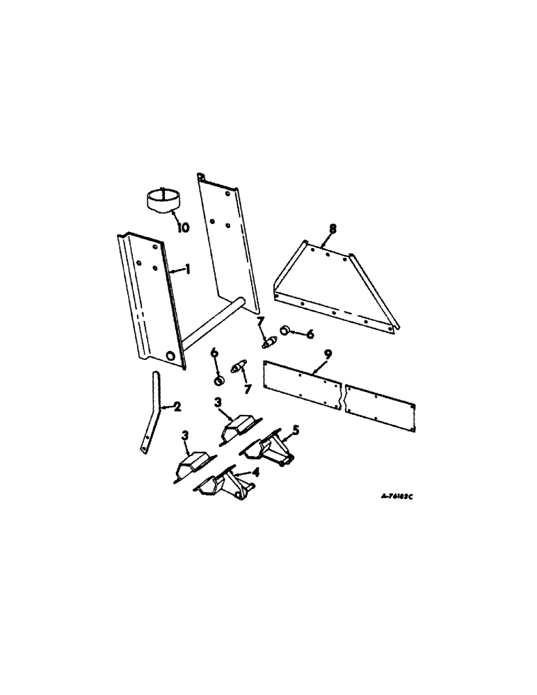 Схема запчастей Case IH 234 - (B-05) - TRACTOR MOUNTINGS, MAIN FRAME SUPPORT, BRACKET AND CLAMP FARMALL 1206, 1256 & 1456 TRACTORS (39) - FRAMES AND BALLASTING