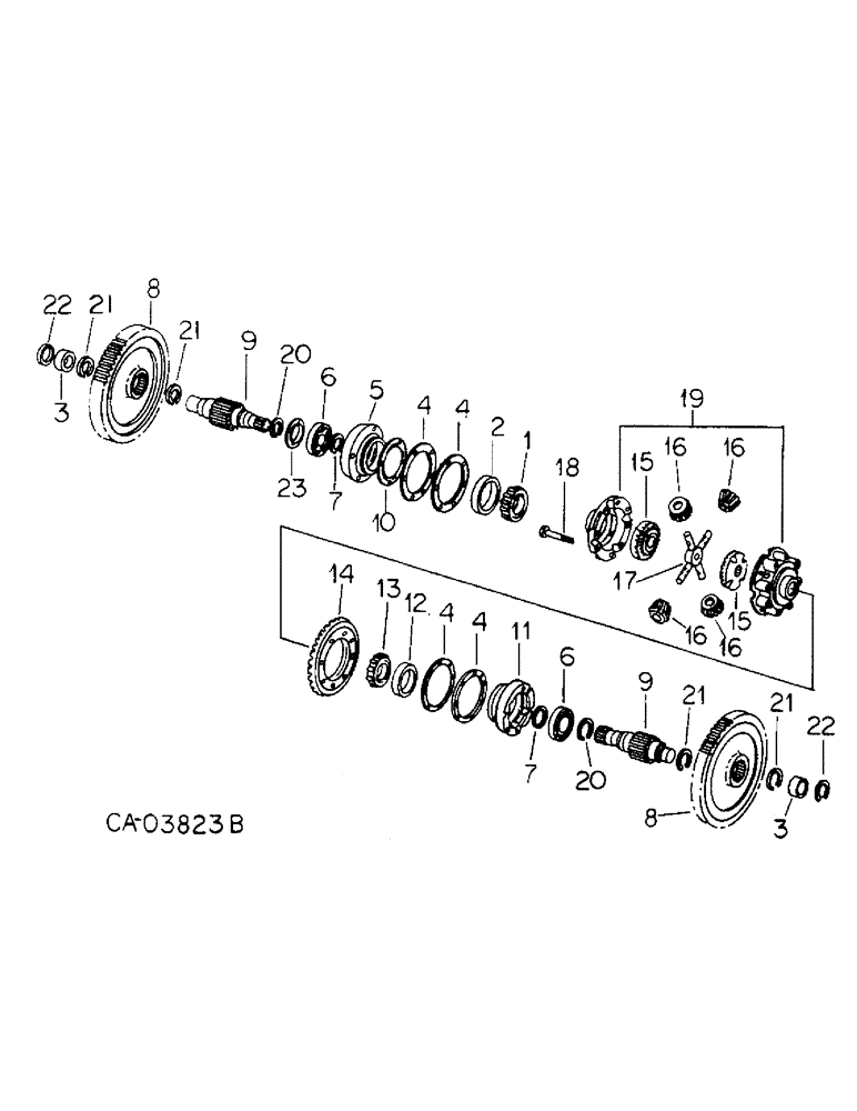 Схема запчастей Case IH 4786 - (07-20) - DRIVE TRAIN, DIFFERENTIAL (04) - Drive Train