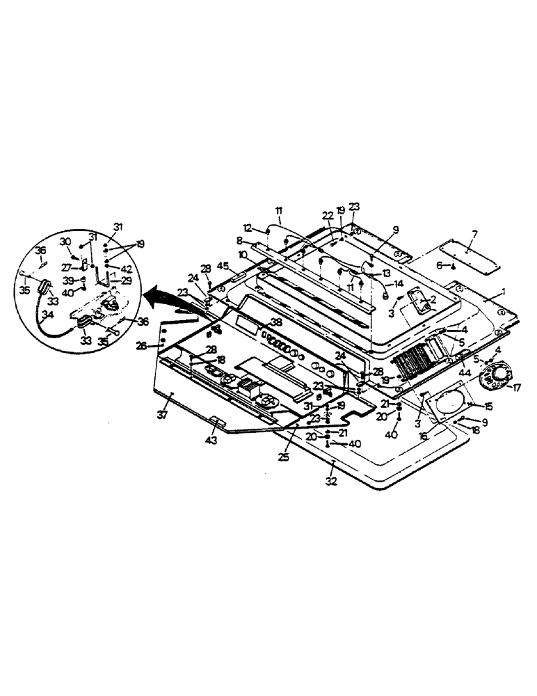 Схема запчастей Case IH 9170 - (01-10) - CAB OVERHEAD (10) - CAB