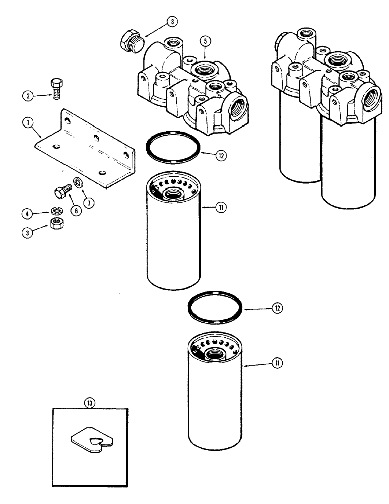 Схема запчастей Case IH 2470 - (320) - HYDRAULIC FILTERS AND HOUSING, TRANSMISSION SERIAL NO. 10025257 AND AFTER (08) - HYDRAULICS