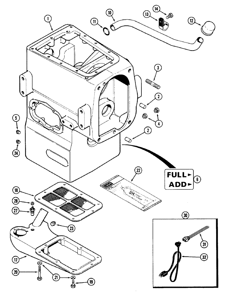 Схема запчастей Case IH 4690 - (6-154) - TRANSMISSION HOUSING (06) - POWER TRAIN