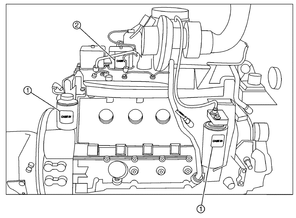 Схема запчастей Case IH 3150 - (10-005) - ENGINE DECAL GROUP (13) - DECALS