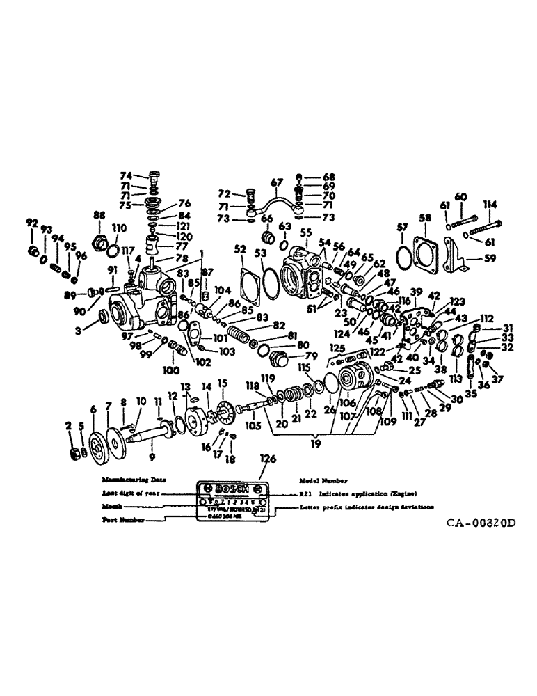 Схема запчастей Case IH D-239 - (D-33) - FUEL INJECTION PUMP 