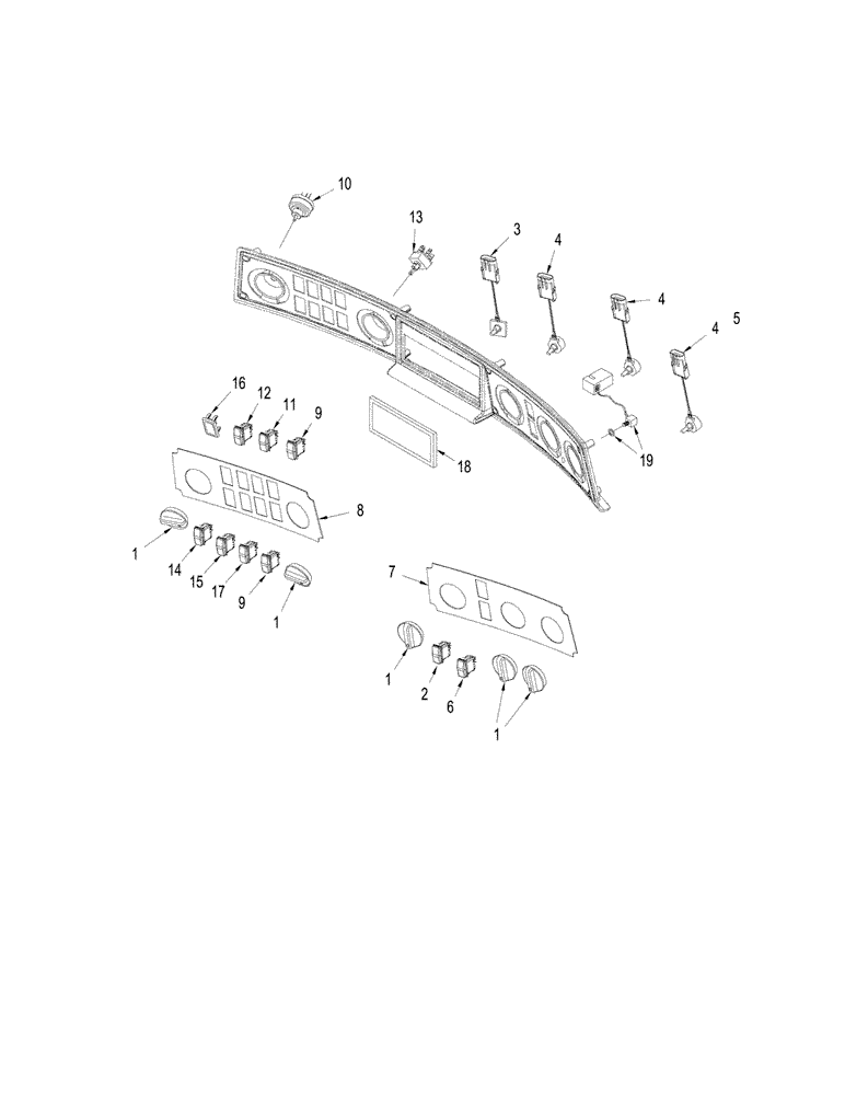 Схема запчастей Case IH STEIGER 335 - (04-02) - CONTROL PANEL COMPONENTS (04) - ELECTRICAL SYSTEMS