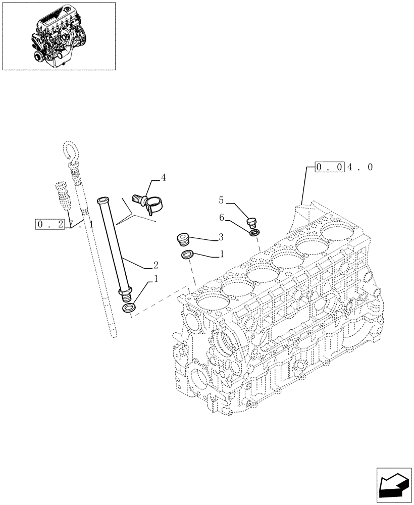 Схема запчастей Case IH F3AE0684G B004 - (0.27.0[01]) - OIL LEVEL CHECK (504055388 - 504055391) 