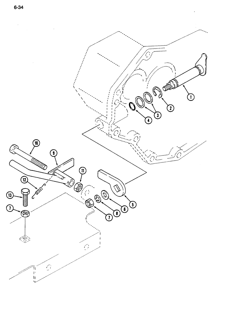 Схема запчастей Case IH 255 - (6-34) - DIFFERENTIAL, PARK LOCK (06) - POWER TRAIN