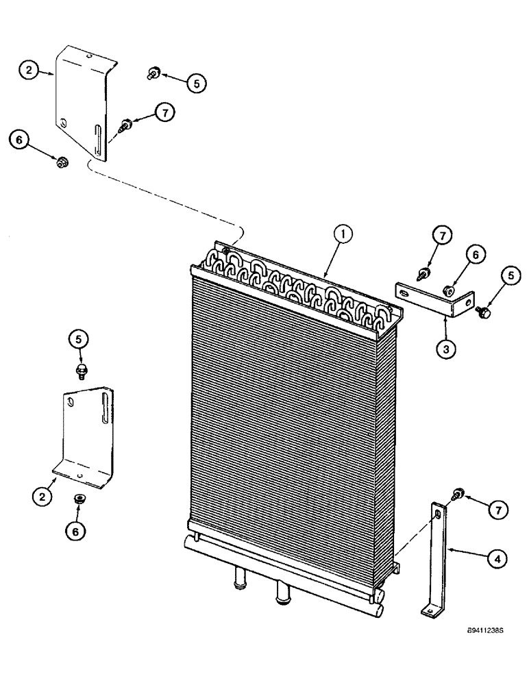 Схема запчастей Case IH 2144 - (8-12) - OIL COOLER AND MOUNTING, PRIOR TO COMBINE P.I.N. JJC0173150 (07) - HYDRAULICS