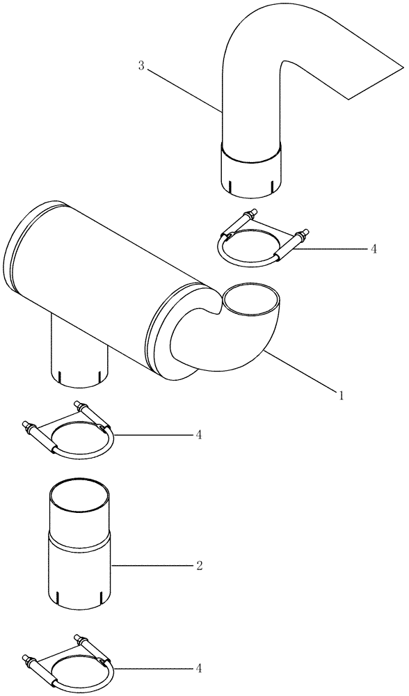 Схема запчастей Case IH PX240 - (02-06) - MUFFLER (02) - ENGINE