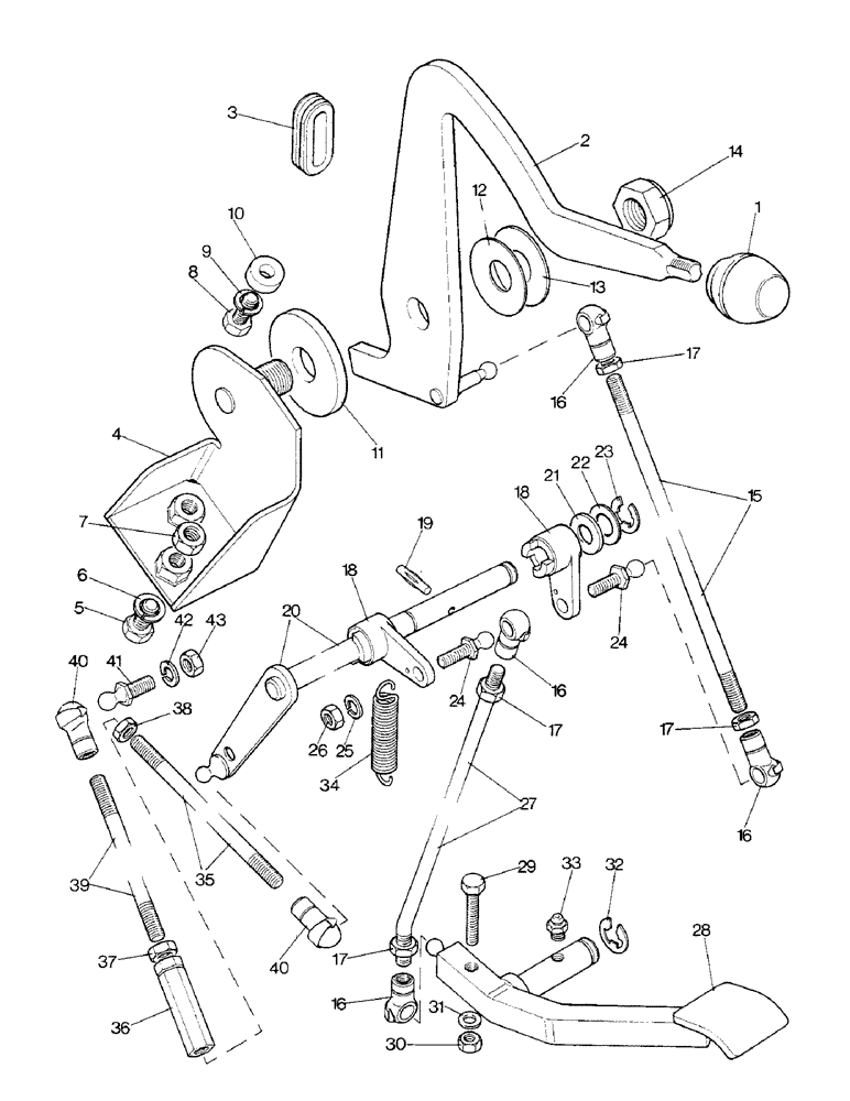 Схема запчастей Case IH 1690 - (B05-1) - ENGINE THROTTLE CONTROL, LOW PROFILE MODEL, PRIOR TO P.I.N. 11211216 (02) - COOLING & FUEL SYSTEMS