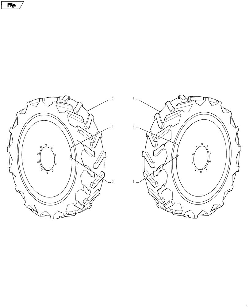 Схема запчастей Case IH 4420 - (05-004) - TIRE KIT, 320/90 R46 LI 153 Hub, Wheel & Tires