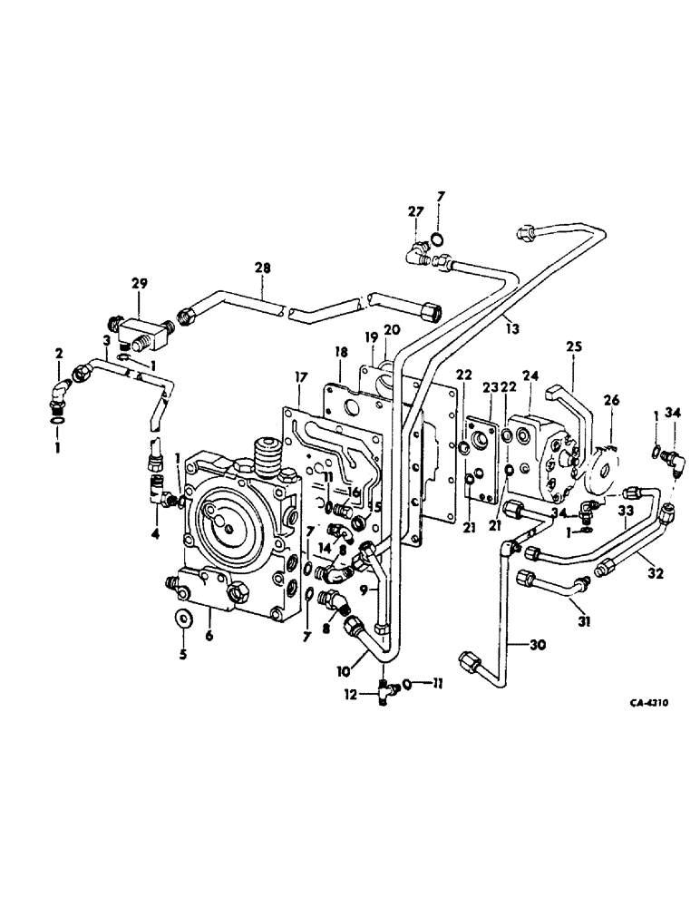 Схема запчастей Case IH 2400 - (10-02) - HYDRAULICS, HYDRAULIC POWER SUPPLY AND MULTIPLE CONTROL VALVE (07) - HYDRAULICS