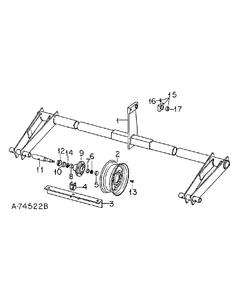 Схема запчастей Case IH 480 - (S-07) - AXLE, HUB AND WHEEL 