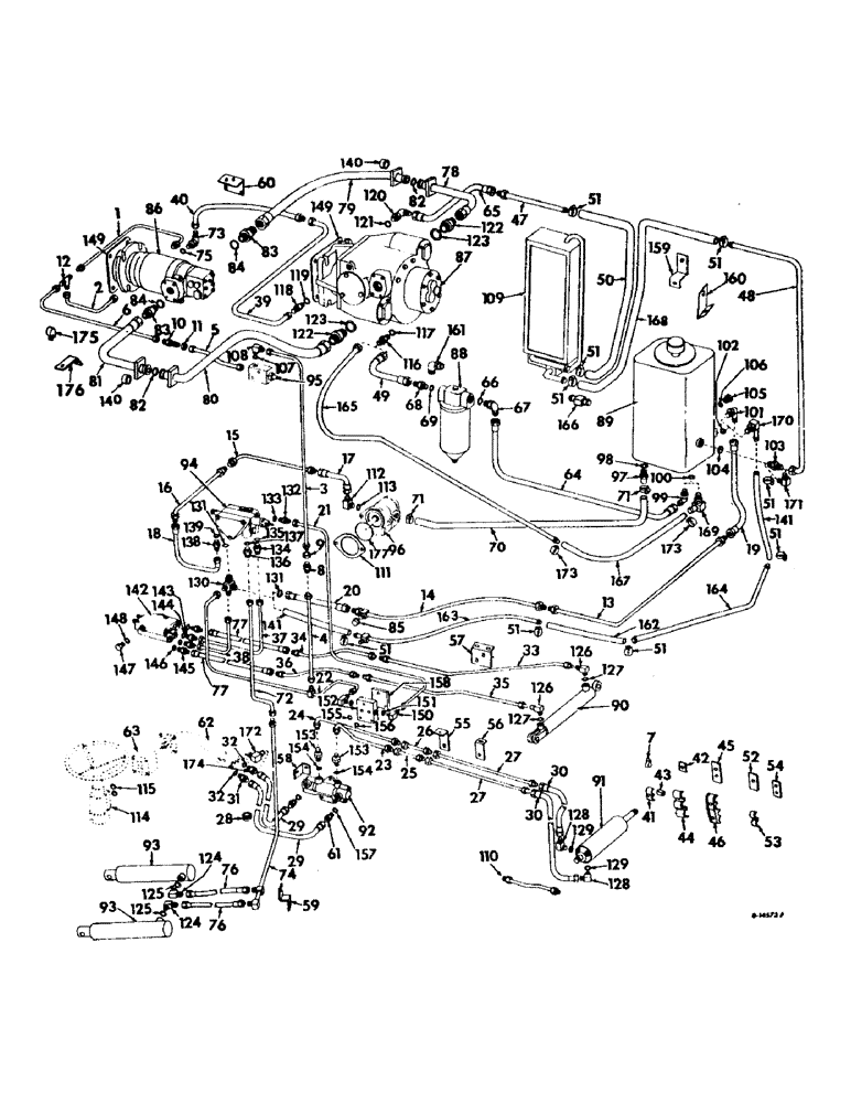 Схема запчастей Case IH 915 - (F-02) - HYDRAULICS SYSTEM, HYDRAULIC DIAGRAM, BASIC (07) - HYDRAULIC SYSTEM