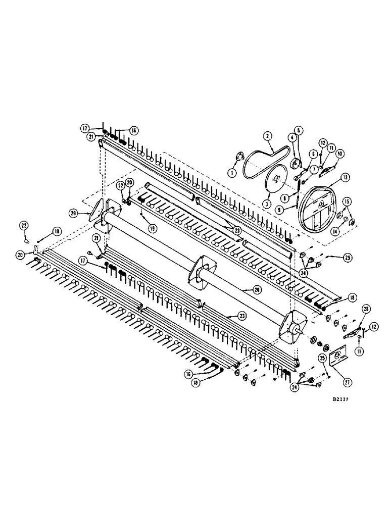 Схема запчастей Case IH 1150 - (080) - PICKUP REEL AND DRIVE, BEFORE 8266001 (58) - ATTACHMENTS/HEADERS