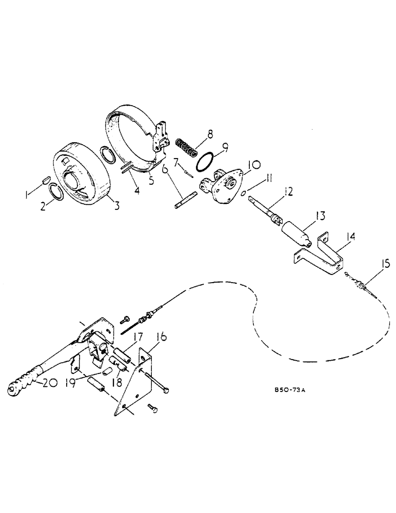 Схема запчастей Case IH 684 - (04-006) - PARK LOCK, HYDROSTATIC DRIVE TRACTOR (5.1) - BRAKES