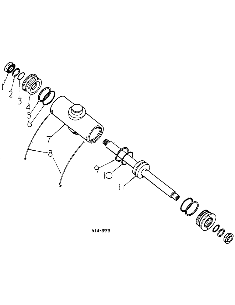 Схема запчастей Case IH 684 - (10-006) - POWER STEERING CYLINDER (07) - HYDRAULICS