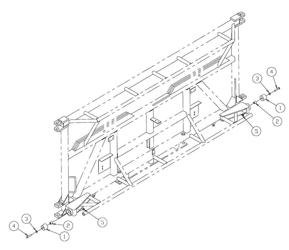 Схема запчастей Case IH SPX3200B - (120) - CENTER SECTION BUMPER GROUP (78) - SPRAYING