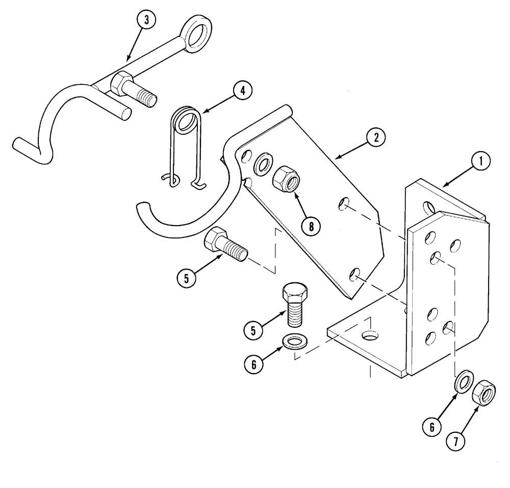 Схема запчастей Case IH MX100 - (09-65) - HITCH TOP LINK SUPPORT (09) - CHASSIS/ATTACHMENTS