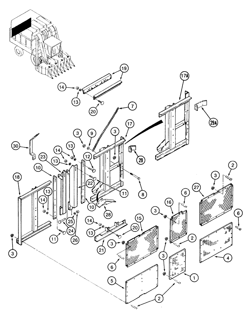 Схема запчастей Case IH 2155 - (9D-14) - BASKET REAR (16) - BASKET