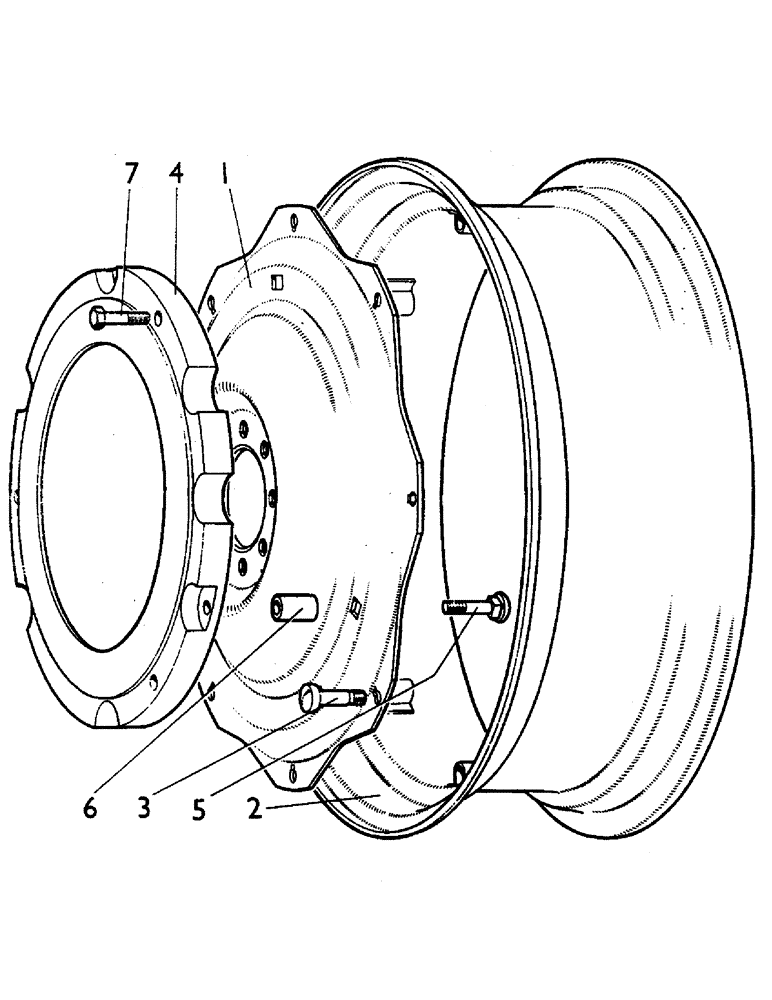 Схема запчастей Case IH 990 - (L18) - CHASSIS, REAR WHEELS AND BALLAST WEIGHTS, P/N K946553 REAR RIM AND CENTRE ASSEMBLY (12) - CHASSIS