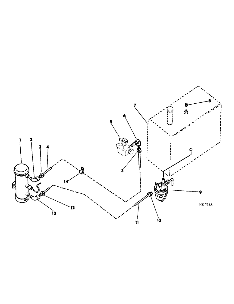 Схема запчастей Case IH 375 - (E-10) - FUEL SYSTEM, FUEL LINES (02) - FUEL SYSTEM