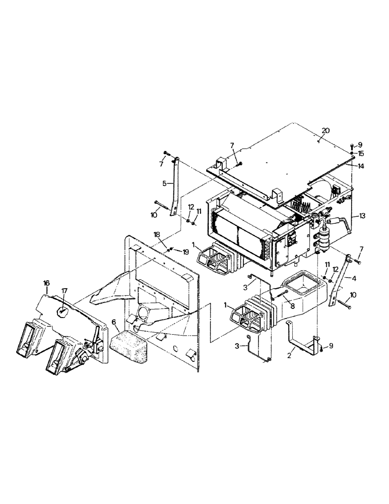 Схема запчастей Case IH CP-1325 - (03-02) - CLIMATE CONTROL DUCTING (03) - Climate Control