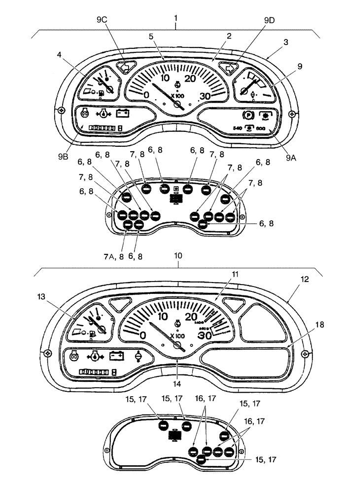 Схема запчастей Case IH DX40 - (06.04) - INSTRUMENT PANEL (06) - ELECTRICAL SYSTEMS