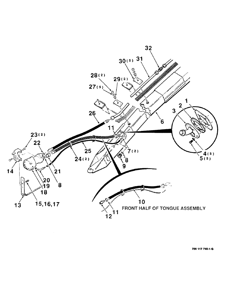 Схема запчастей Case IH 8380 - (8-16) - TONGUE AND HYDROSTATIC DRIVE ASSEMBLY, FRONT (08) - HYDRAULICS