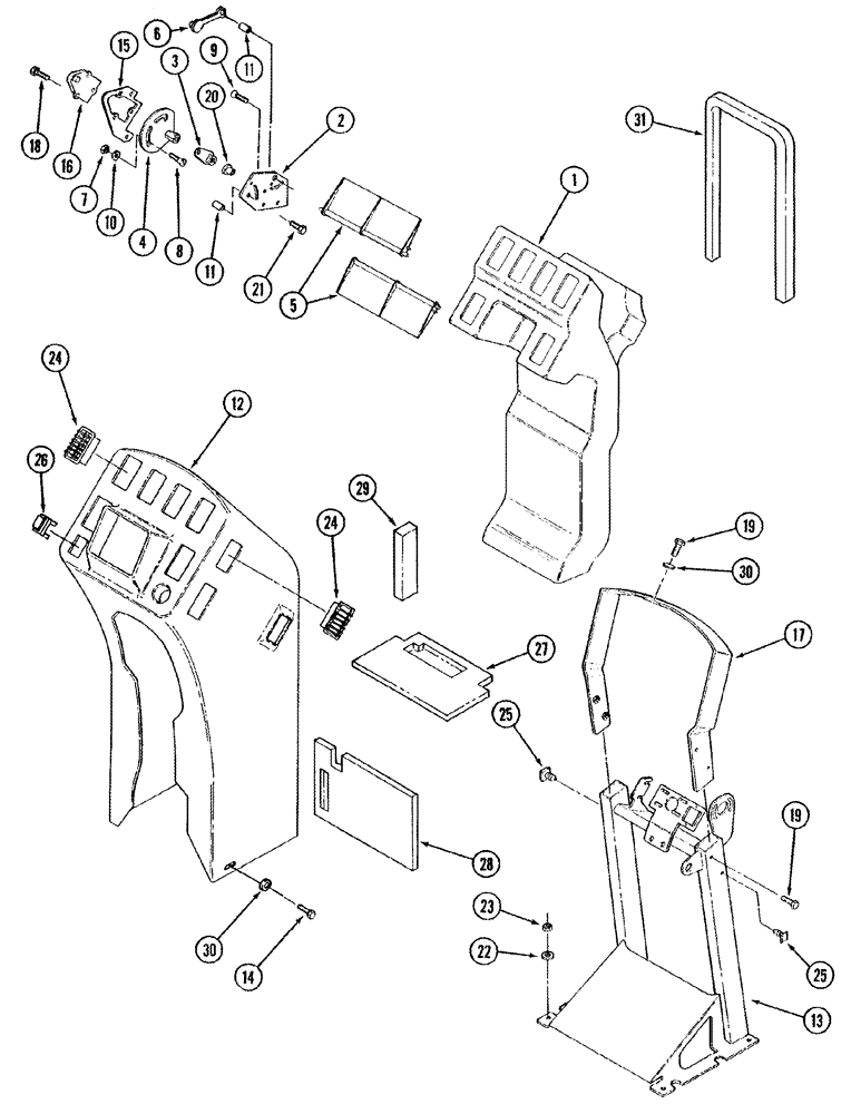 Схема запчастей Case IH STX325 - (09-19) - FRONT CONSOLE (09) - CHASSIS/ATTACHMENTS