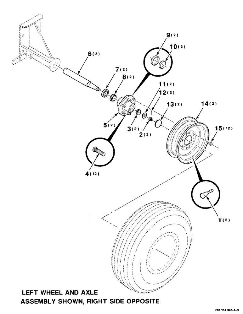 Схема запчастей Case IH 8465T - (7-06) - WHEEL, HUB AND AXLE ASSEMBLY (12) - MAIN FRAME