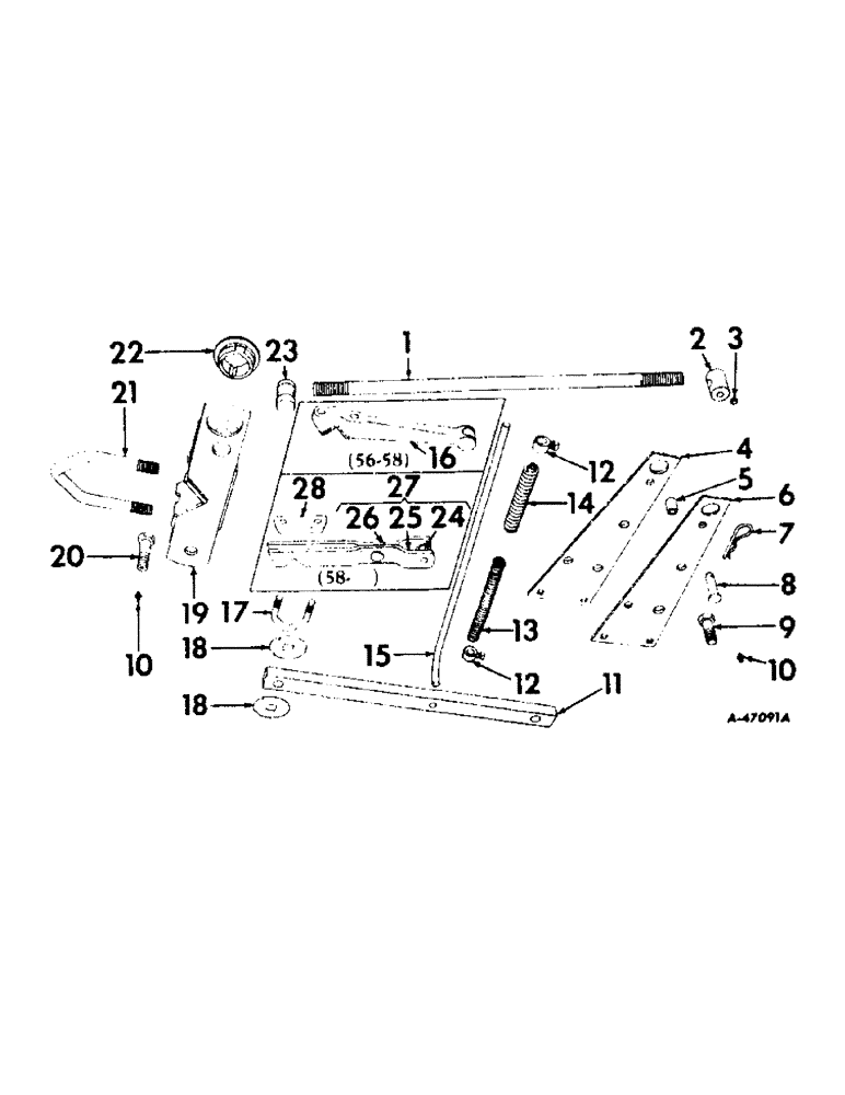 Схема запчастей Case IH 661 - (AB-09) - FIFTH AND SIXTH GANG PARALLEL LINKAGE 