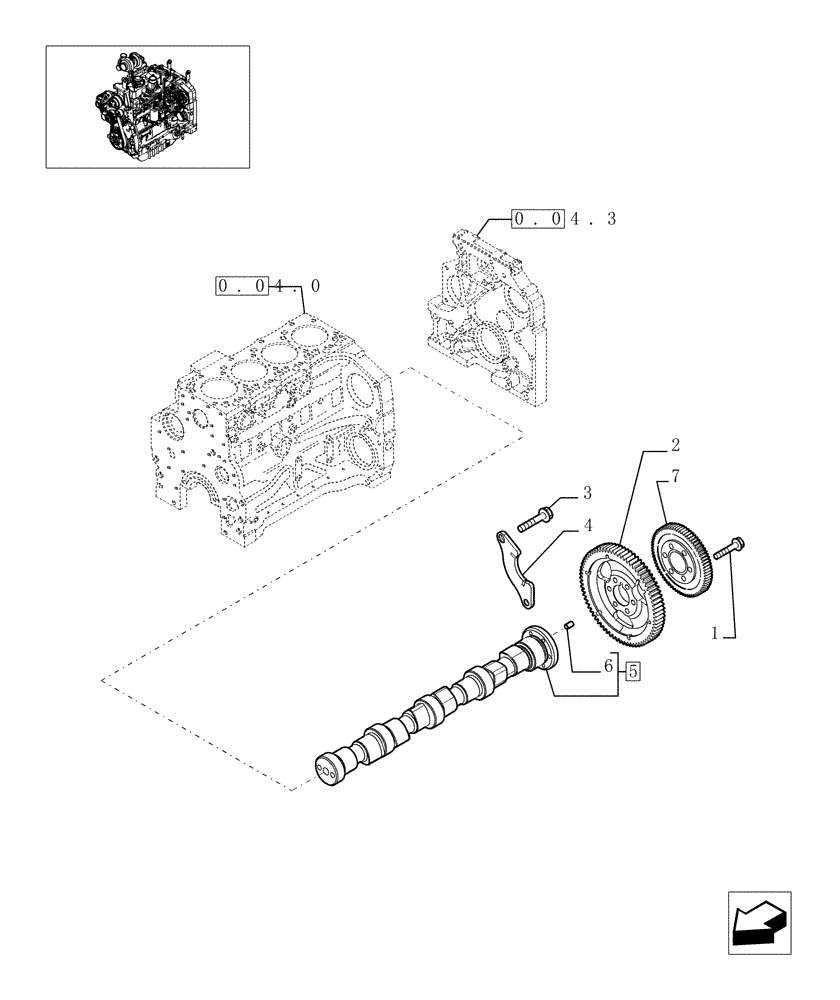 Схема запчастей Case IH MAXXUM 100 - (0.12.0/01) - CAMSHAFT TIMING CONTROL (STD + VAR.330003-332115-332116) (01) - ENGINE