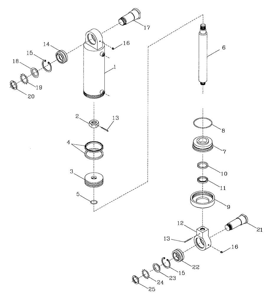 Схема запчастей Case IH AUSTOFT - (B01[04]) - HYDRAULIC CYLINDER-SUSPENSION Hydraulic Components & Circuits