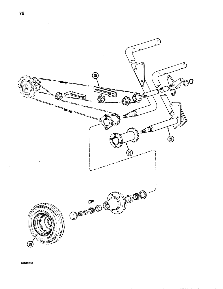 Схема запчастей Case IH 5100 - (076) - AXLE DRIVE, CONTD 