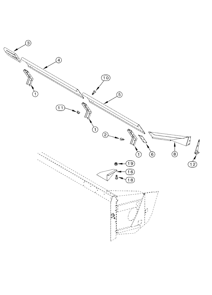 Схема запчастей Case IH 1010 - (09D-11) - SHIELDS - RIGHT HAND SIDE (09) - CHASSIS/ATTACHMENTS