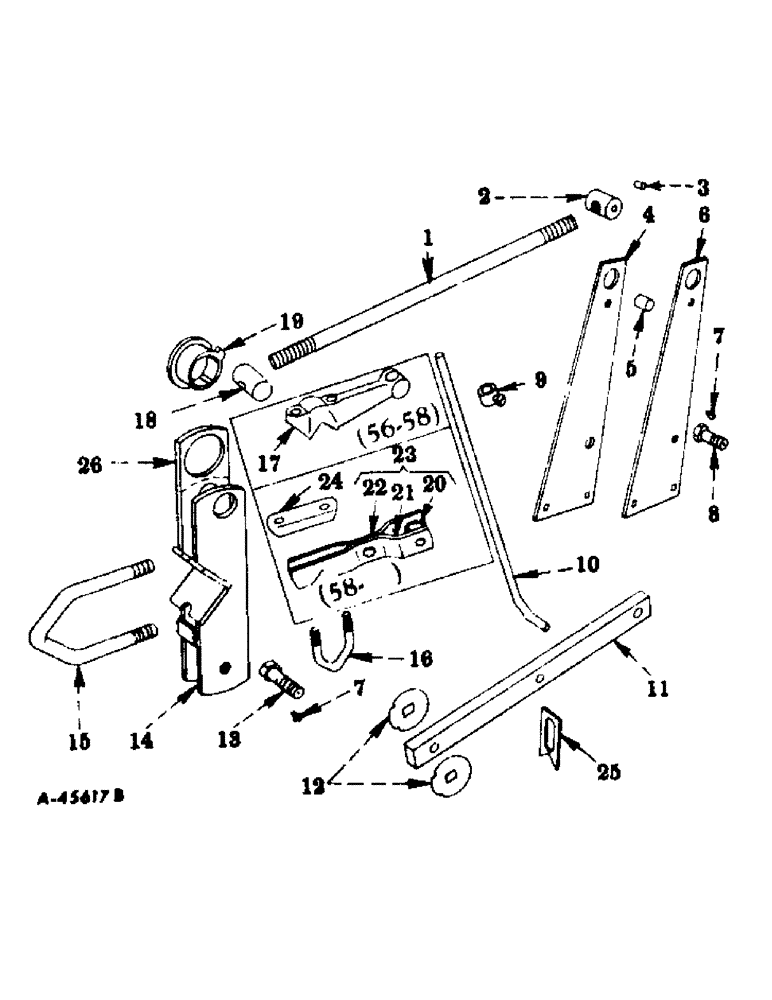 Схема запчастей Case IH 465A - (W-06) - SECOND GANG PARALLEL LINKAGE 