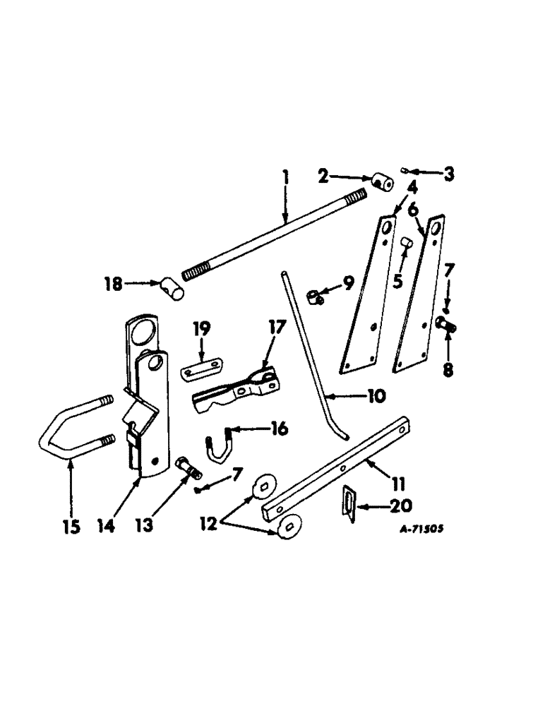 Схема запчастей Case IH 68 - (J-07) - SECOND GANG PARALLEL LINKAGE 