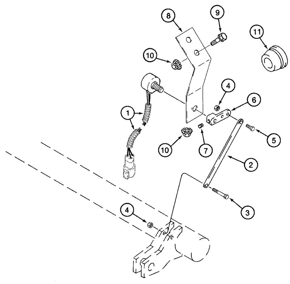 Схема запчастей Case IH 2388 - (04-02) - POTENTIOMETER, CONCAVE POSITION - MOUNTING (06) - ELECTRICAL