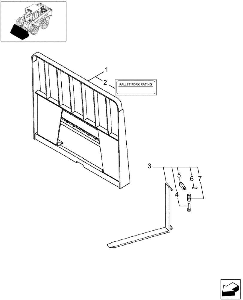 Схема запчастей Case IH LX360 - (015) - PALLET FORK (82) - FRONT LOADER & BUCKET