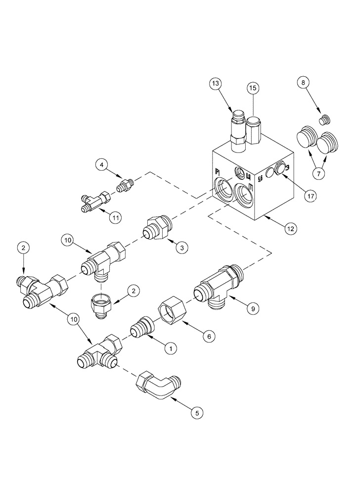 Схема запчастей Case IH 955 - (8-168) - LOAD RELIEF VALVE, AFS PLANTER, 12 ROW AND 16 ROW NARROW (08) - HYDRAULICS